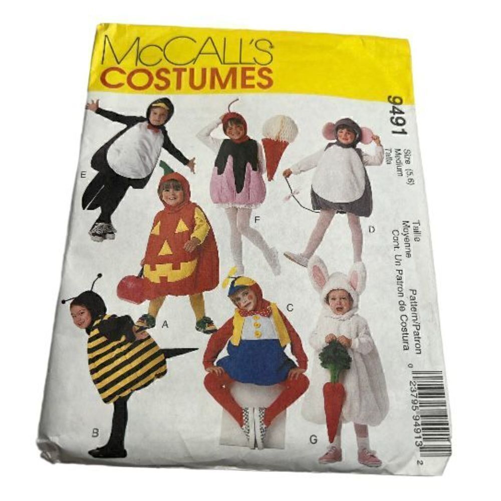 McCall’s Costumes 7 patterns #9491